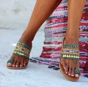 Stil metall dekorative sandalen