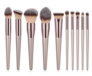 Champagne gold makeup brush foundation brush beauty makeup kit