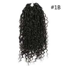 Load image into Gallery viewer, Faux Locs Crochet Hair with Curly Ends 18 Inches