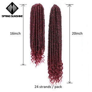 African Faux Locs Crochet Braids Extensions 20 Inch