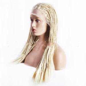 Blond African three strands of dirty braids
