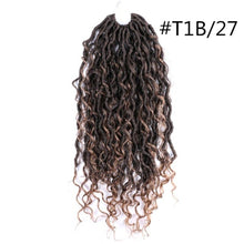 Load image into Gallery viewer, Faux Locs Crochet Hair with Curly Ends 18 Inches