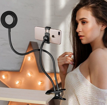 Laden Sie das Bild in den Galerie-Viewer, LED Selfie Ring Light for Live Adjustable Make-Up Light-8cm Standing