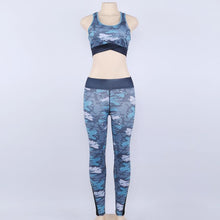Load image into Gallery viewer, Camouflage print suit 2 Piece Set sexy fitness Leggings