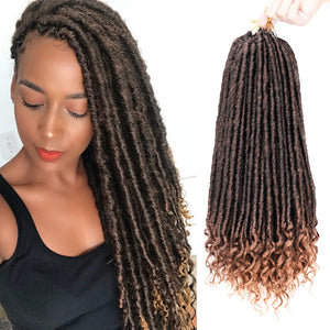 African Faux Locs Crochet Braids Extensions 20 Inch