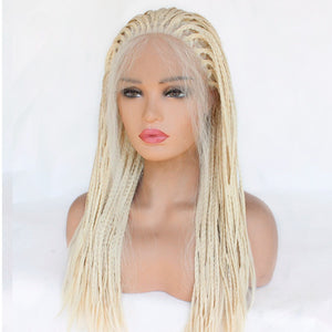 Blond African three strands of dirty braids
