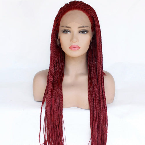 African three strands of braids RED